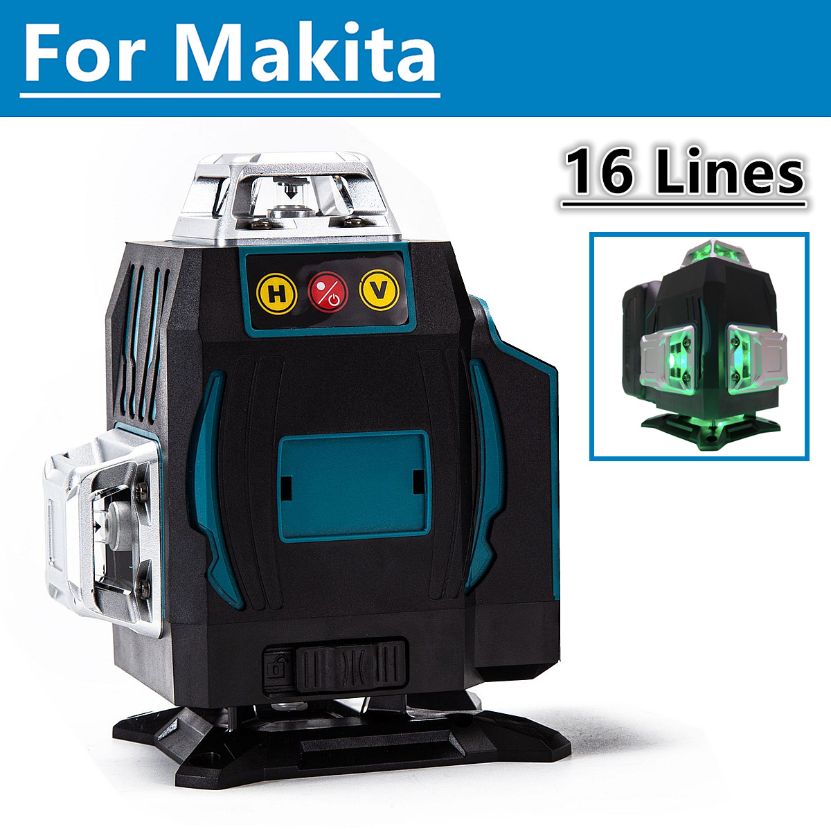 Laser Level 16 Lines 4D Green - Makita 18V 배터리용 16라인 4D 레이저