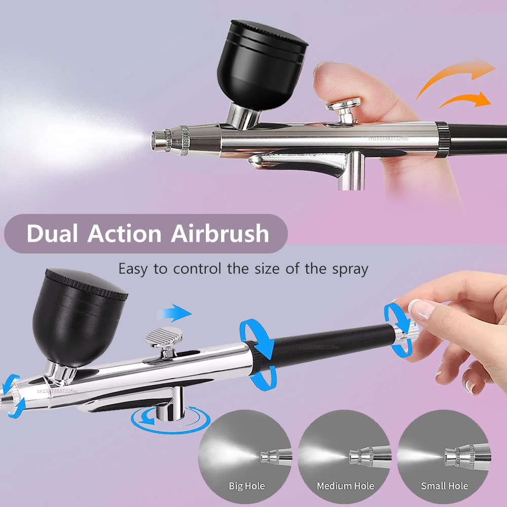Airbrush Kit With Mini Compressor - 0.3mm 정밀 노즐이 포함된 프로급 에어브러시