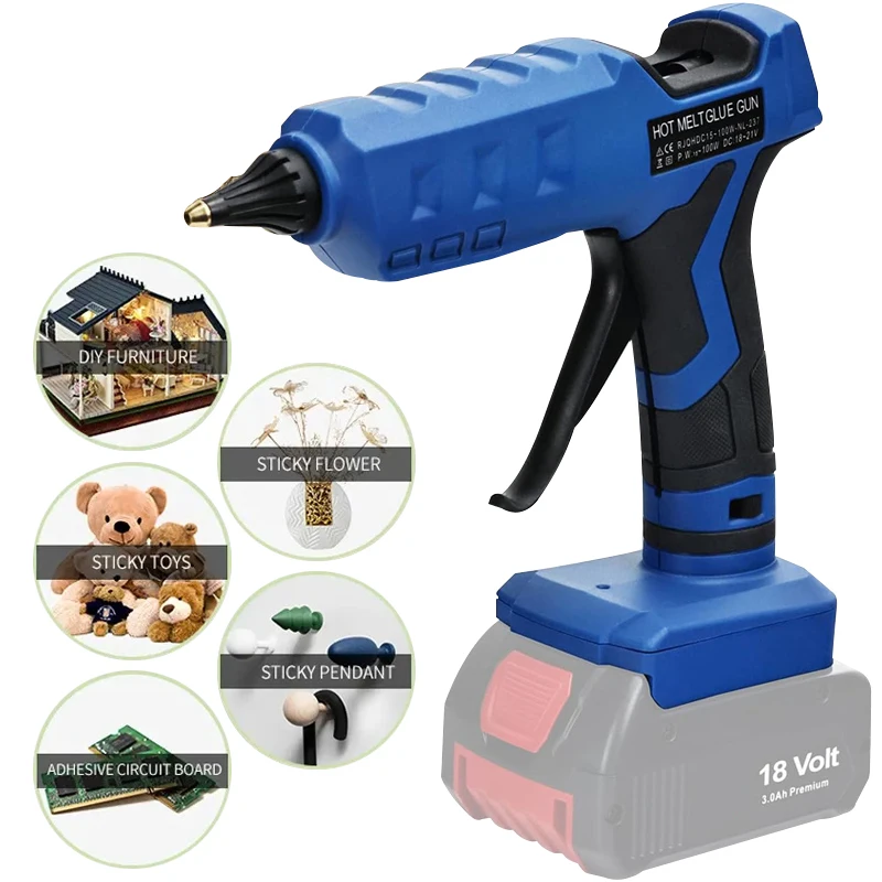 Hot Melt Glue Gun Cordless - 보쉬 18V/20V 리튬이온 배터리용 무선 핫멜트