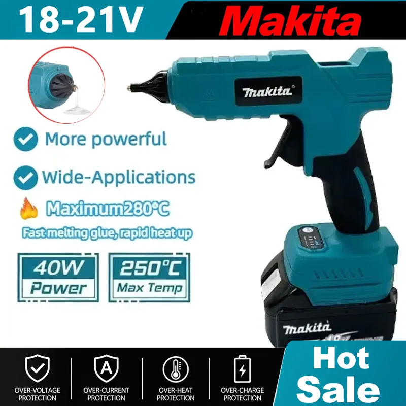 Hot Melt Glue Gun Cordless - 마키타 무선 전기 글루건 18V 배터리