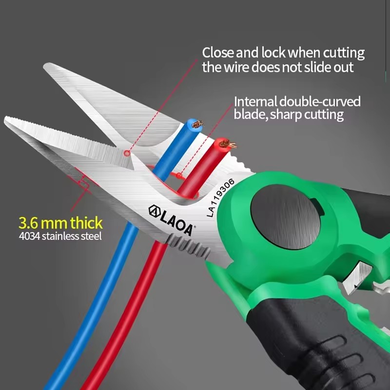 Automatic Wire Stripper Cutter - LAOA 전기공 가위 6/7/8인치 와이어 스트리퍼