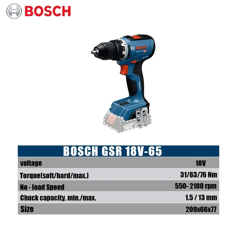 보쉬 GSR 18V-65 브러시리스 무선 드릴 18V  - Brushless Cordless Electric Drill 18V 리뷰 및 가격