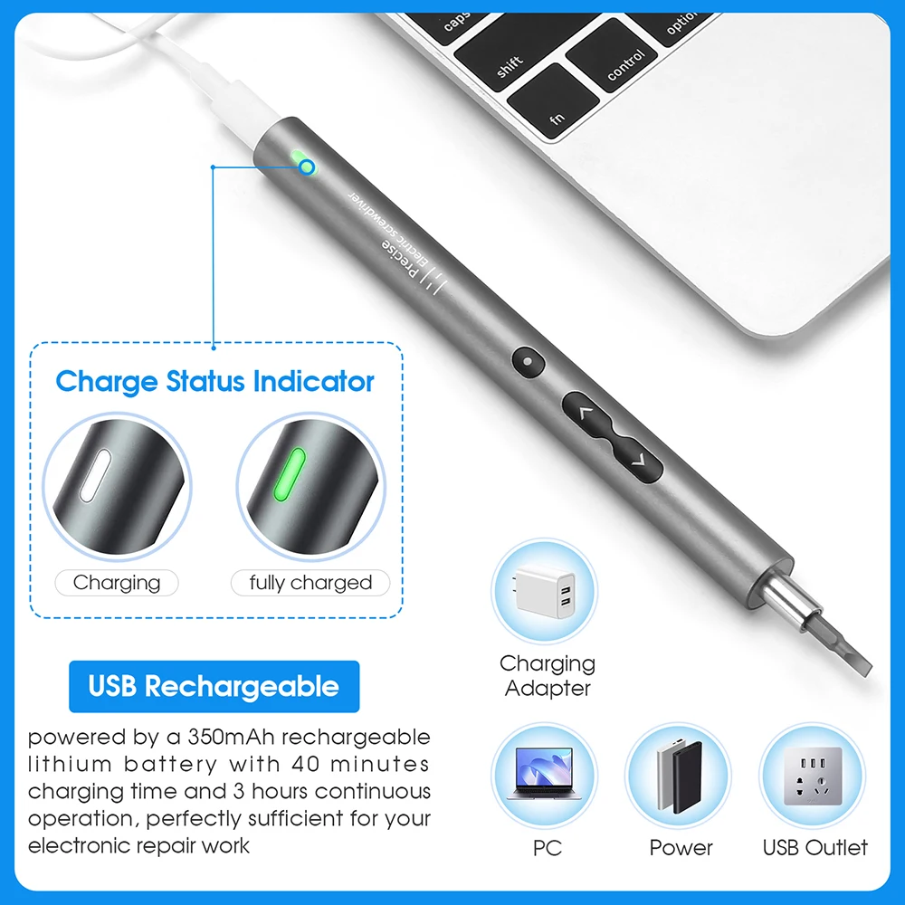 62/6 in 1 정밀 전기 스크루 드라이버 세트 전동 - Electric Screwdriver Rechargeable Usb 리뷰 및 가격