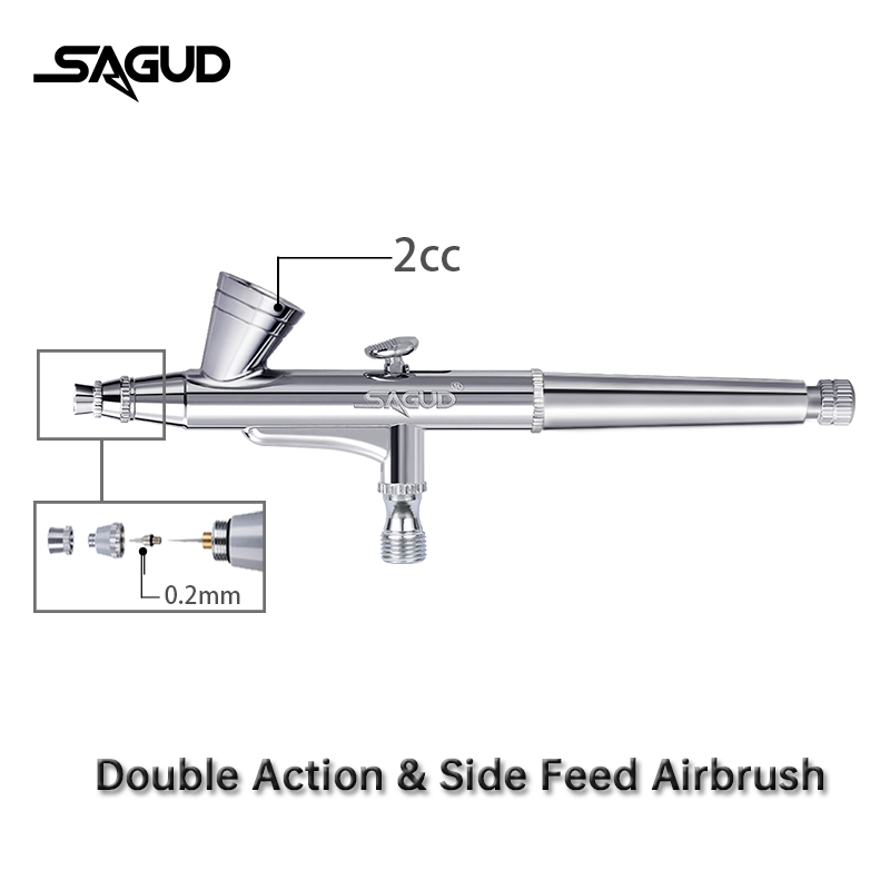 SAGUD 에어 브러시 모델 SD-135 0.2mm 다 - Airbrush Kit With Mini Compressor 리뷰 및 가격