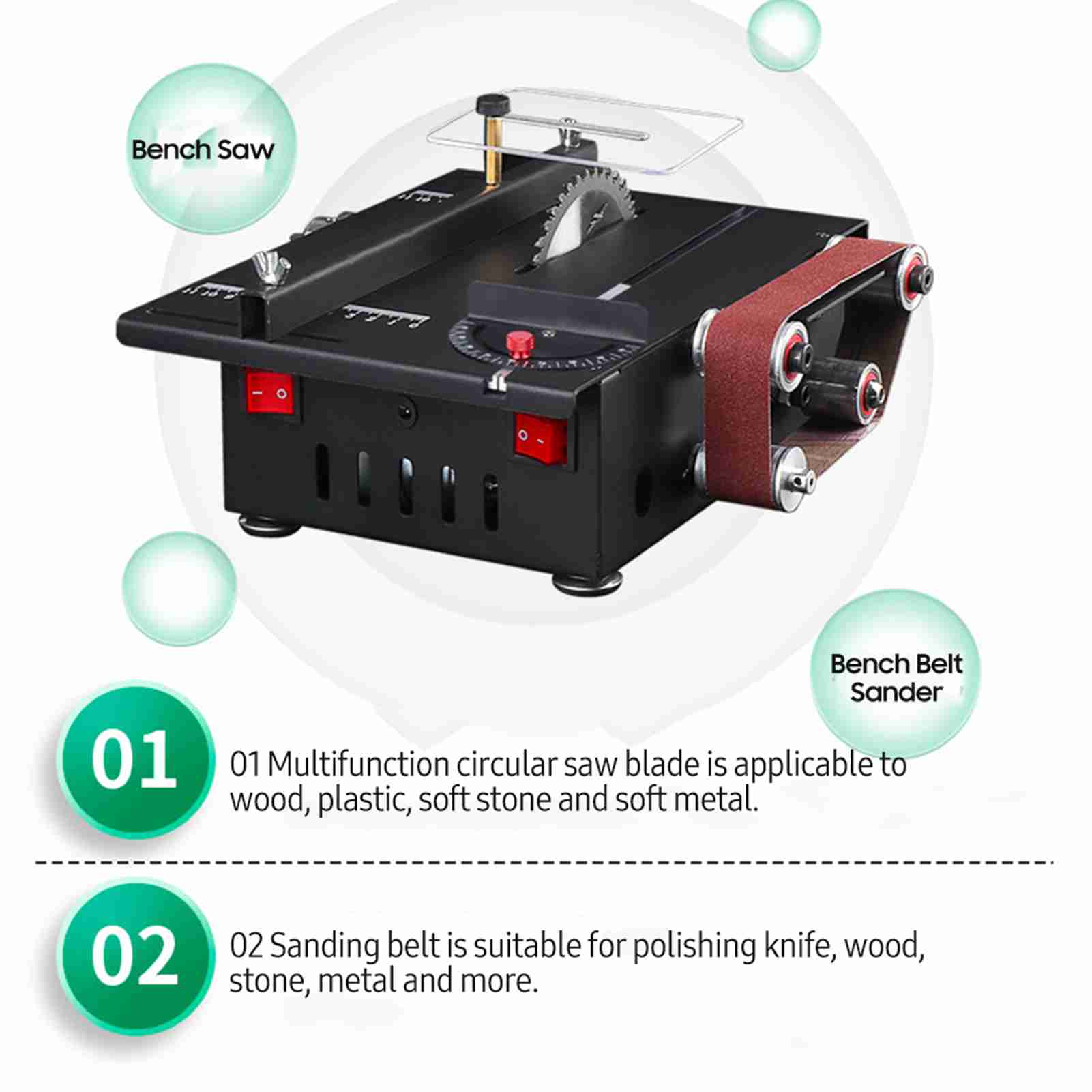 200W 미니 벤치쏘 및 벨트 샌더 (연장봉, 콜릿,  - Mini Table Saw For Woodworking 리뷰 및 가격