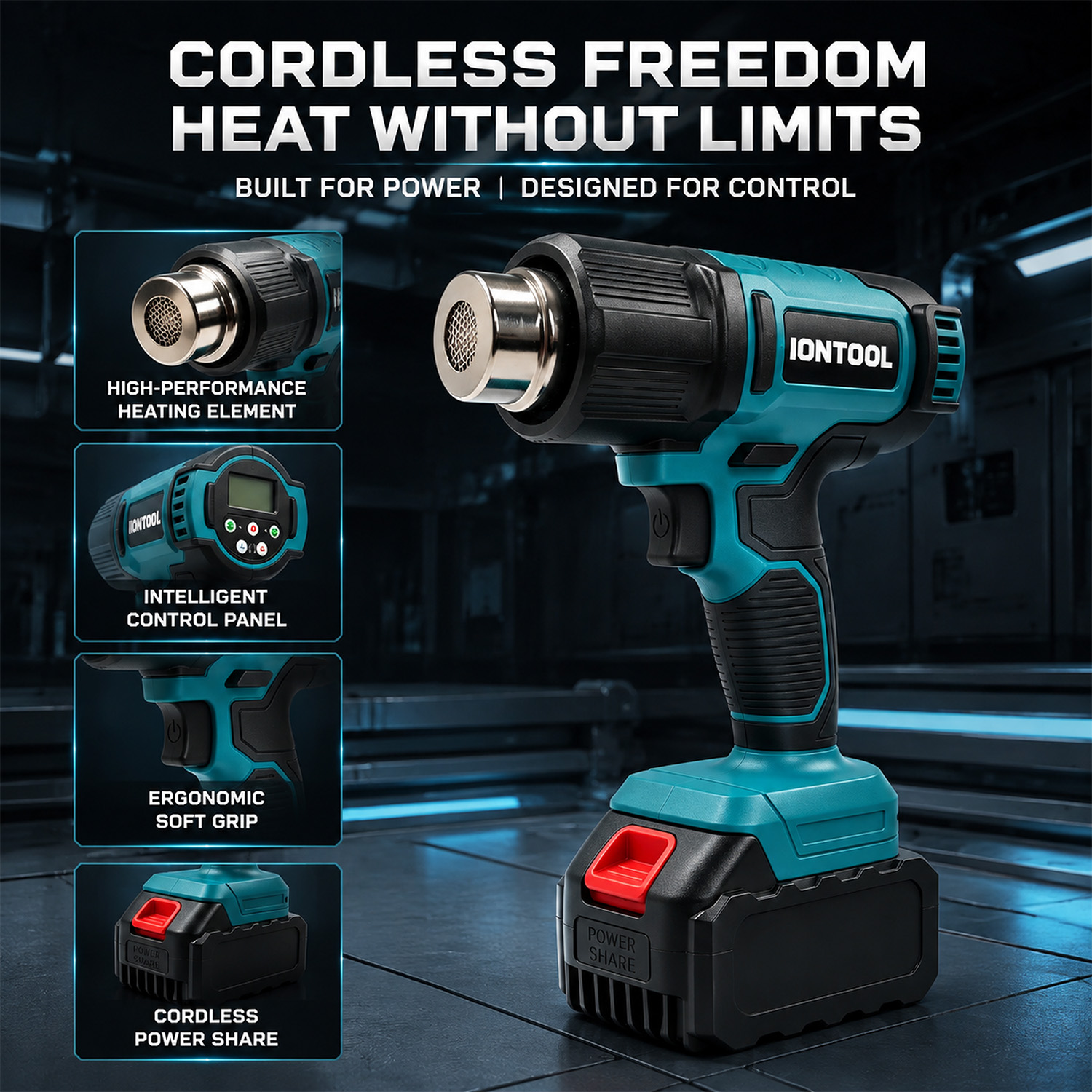 아이온툴 550 ℃   250/500LPM 무선 열풍기 - Cordless Heat Gun For Shrink Tubing 리뷰 및 가격
