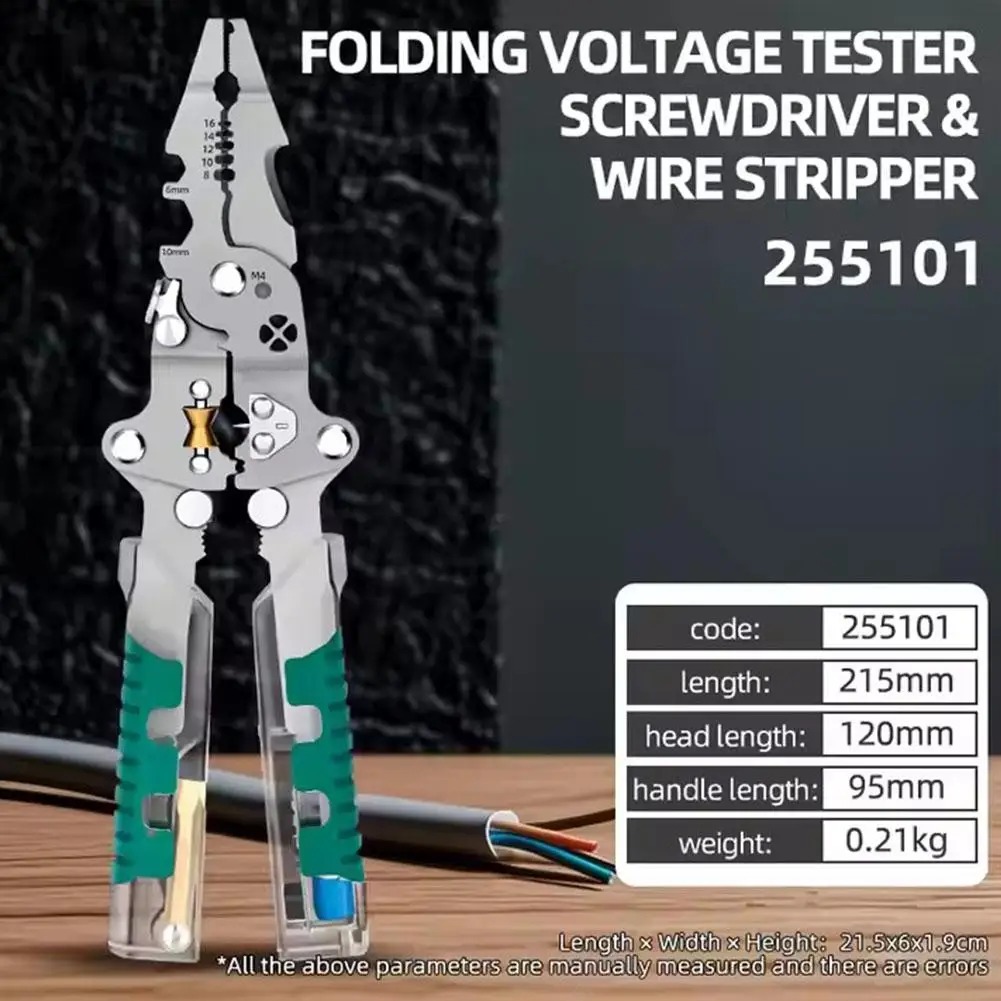 Foldalbe 와이어 스트리핑 펜치 전압 테스트 케이 - Automatic Wire Stripper Cutter 리뷰 및 가격
