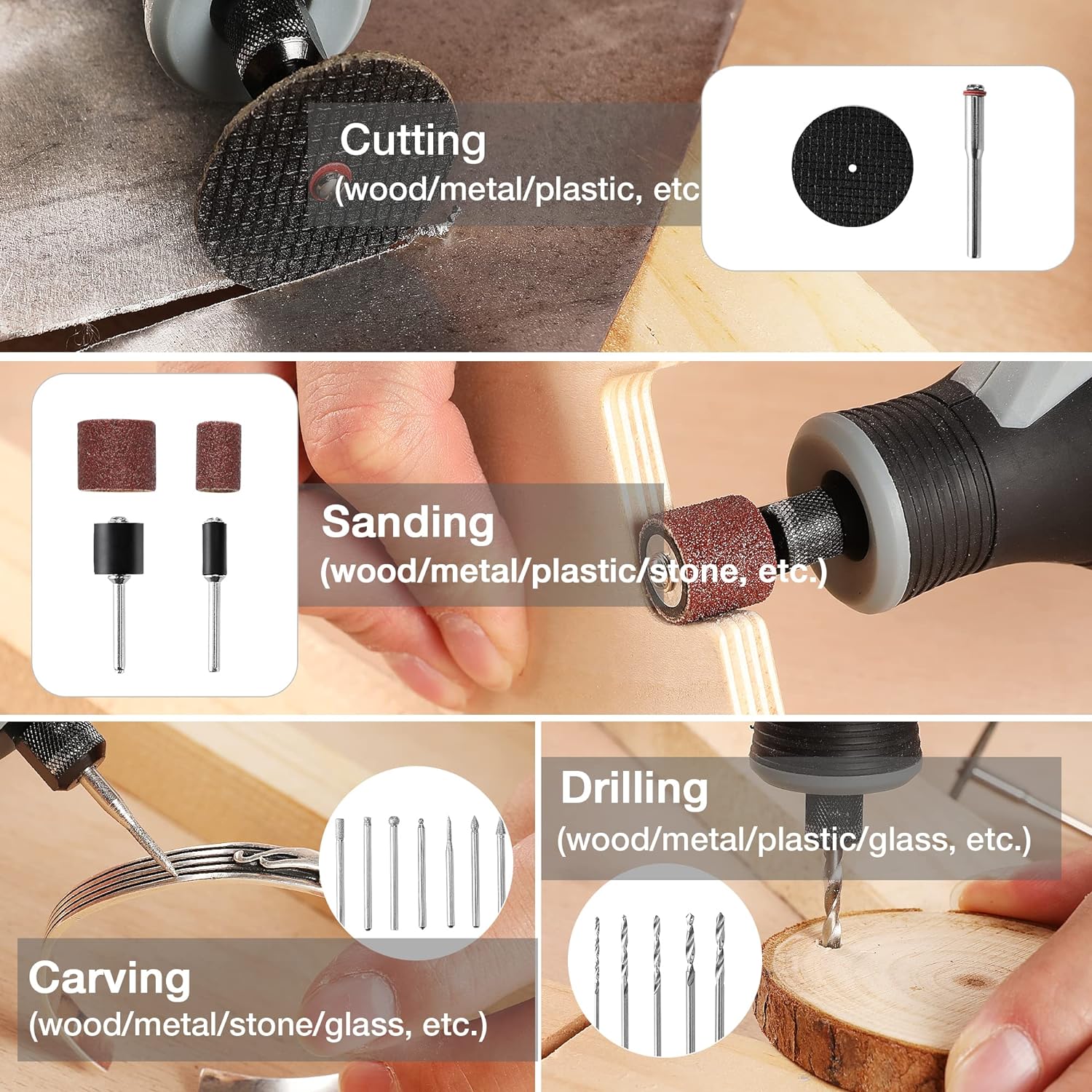 무선 미니 로터리 공구 키트, USB 충전식 무선 조각 - Cordless Rotary Tool Kit Accessories 리뷰 및 가격