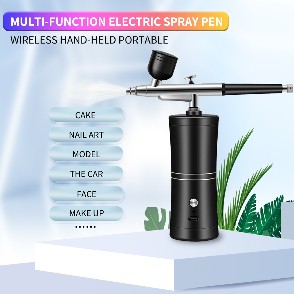 휴대용 충전식 무선 에어브러시, 컴프레셔 내장형 싱글액 - Airbrush Kit With Mini Compressor 리뷰 및 가격
