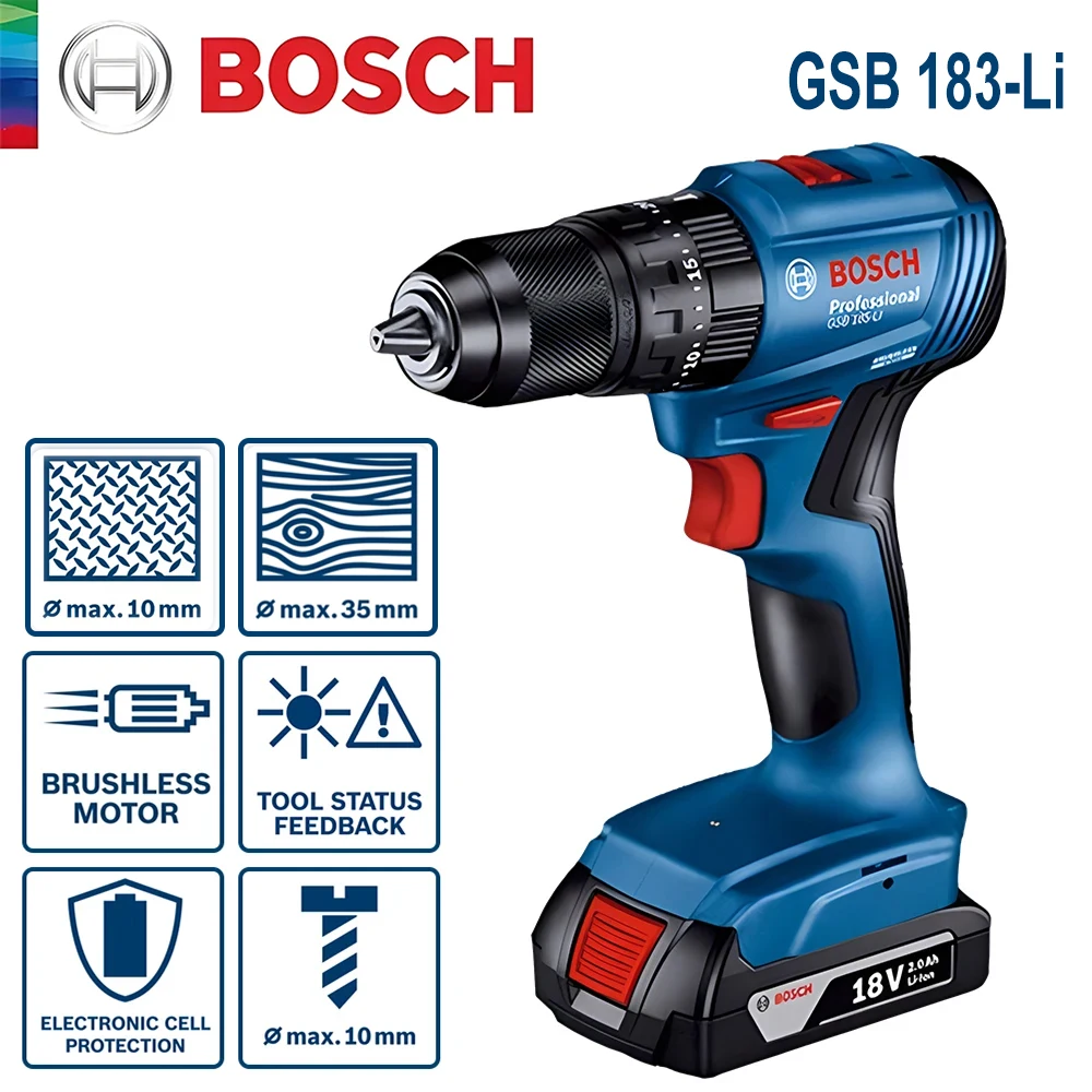 보쉬 GSB 183-LI 18V 브러시리스 임팩트 드릴 - Brushless Cordless Electric Drill 18V 리뷰 및 가격