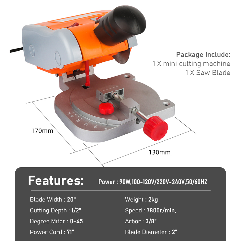 미니 절단기 45도 절단 톱 벤치 컷오프 톱 테이블 톱 - Mini Table Saw For Woodworking 리뷰 및 가격